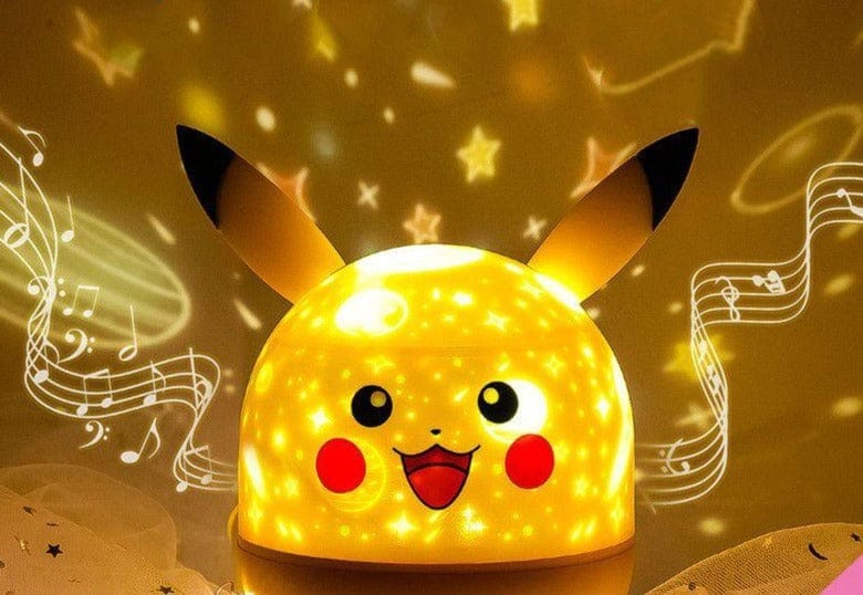 Luminária do Pikachu com Música Original e Controle Remoto